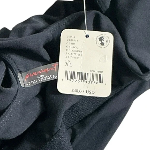 #8) FP MOVEMENT Square Neck Sports Bra XL Black Retail NWT - Picture 3 of 10